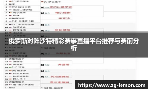 俄罗斯对阵沙特精彩赛事直播平台推荐与赛前分析